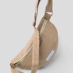 Sac banane en toile de coton bio beige sable