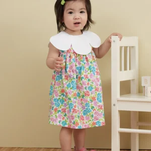 Patron de couture robe taille haute bébé et culotte, Butterick 6903