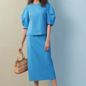 Patron haut à manches bouffantes, jupe et pantalon, Butterick 7002