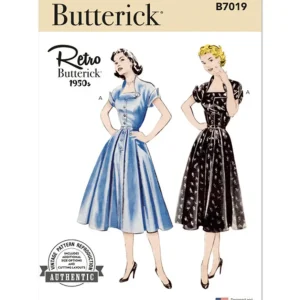 Patrons de couture robe vintage Butterick 7019