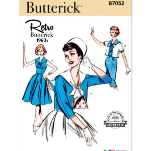 Patrons de couture robe et veste vintage Butterick 7052