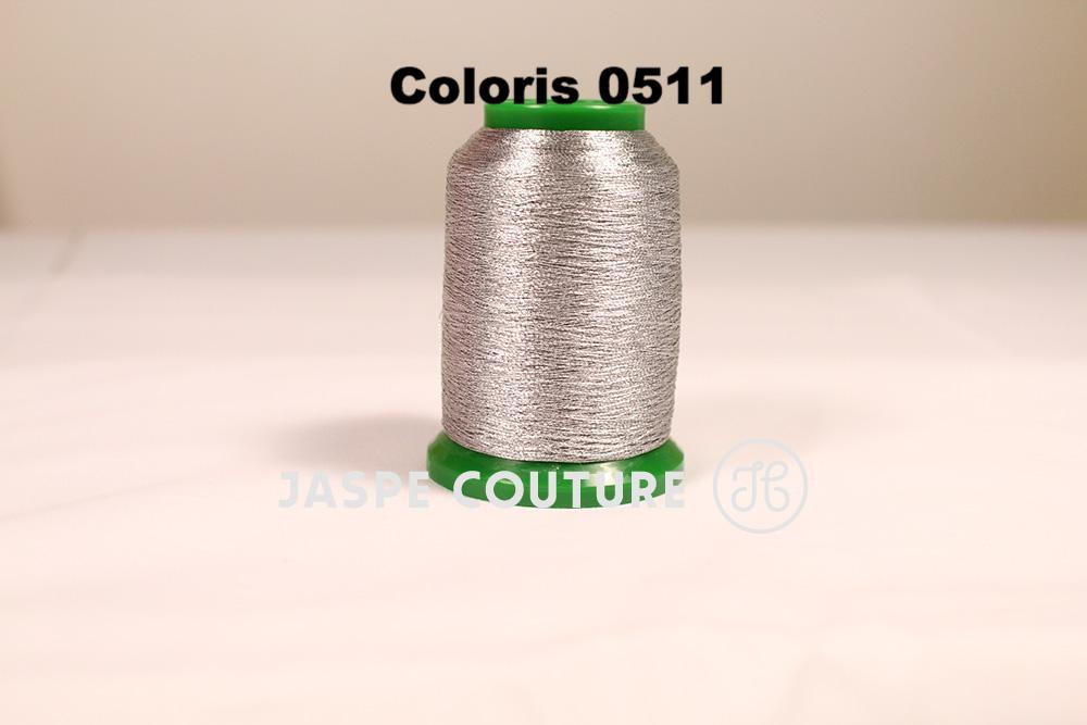 Fil à broder machine Isamet N° 40, Fil métallisé 1000m Collection Gold/Silver – Image 3