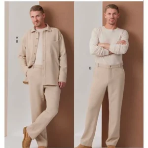 Patron chemise décontractée et pantalon, Vogue 2142, Patron couture homme