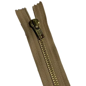 Fermeture Eclair métal Jeans beige clair, 6mm, Z14/940