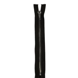 Fermeture Eclair non séparable marron Z16/990, maille argent, 6mm