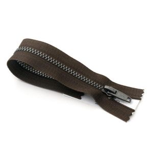 Fermeture Eclair séparable marron brou de noix maille 4mm, Z27
