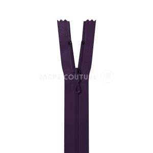 Fermeture éclair non séparable violet foncé, maille 4mm, Z51/869