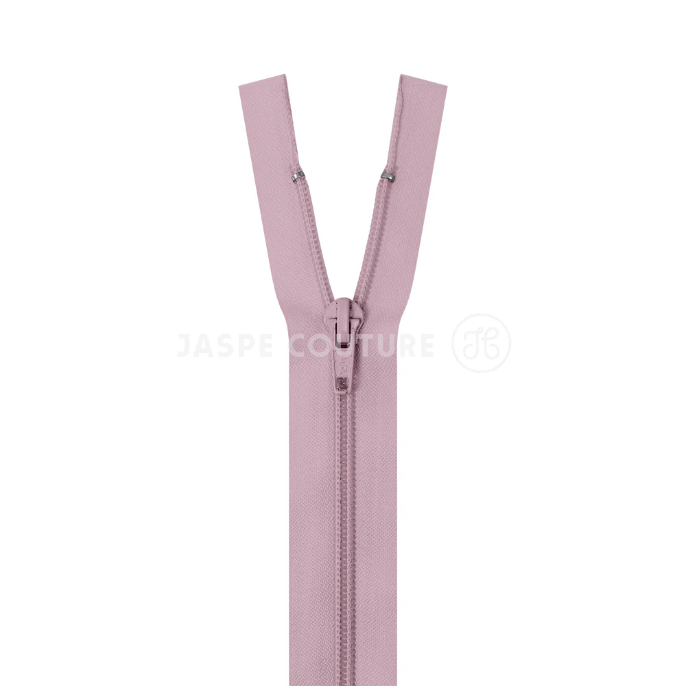 Fermeture éclair séparable nylon rose layette – Image 2