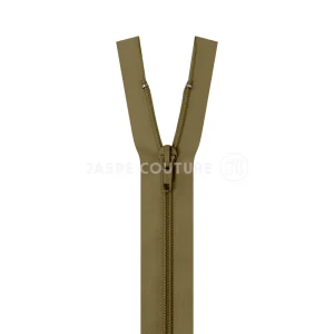 Fermeture éclair séparable nylon beige moyen