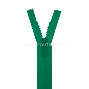 Fermeture éclair séparable moulée vert émeraude Col 721