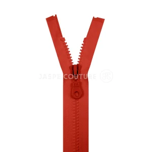 Fermeture éclair séparable moulée rouge vermillon Col 844