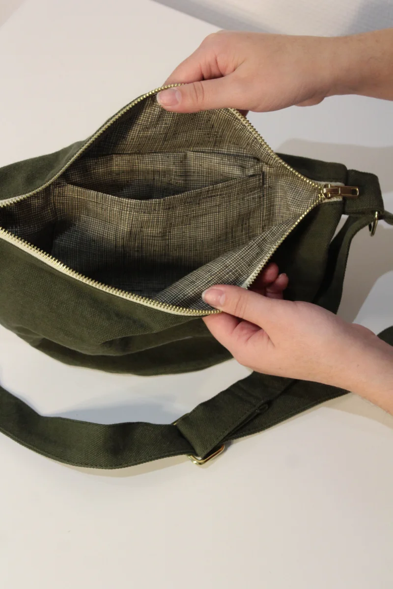Sac banane en toile de coton bio rouille – Image 5