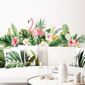 Sticker fleurs exotiques
