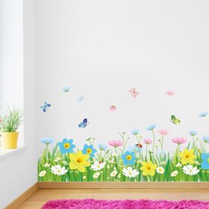 Stickers herbe et fleurs